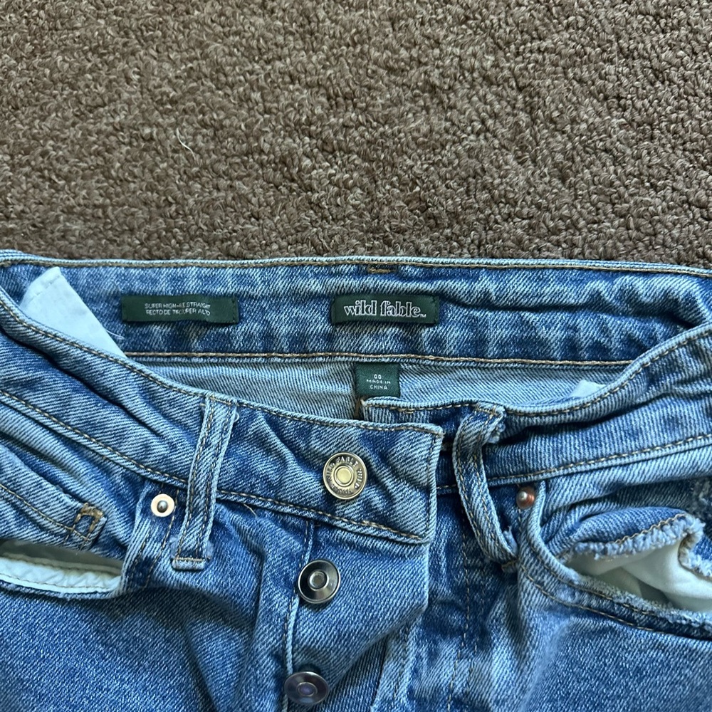 Wild Fable High Rise Distressed Blue Jeans - Picture 2 of 3